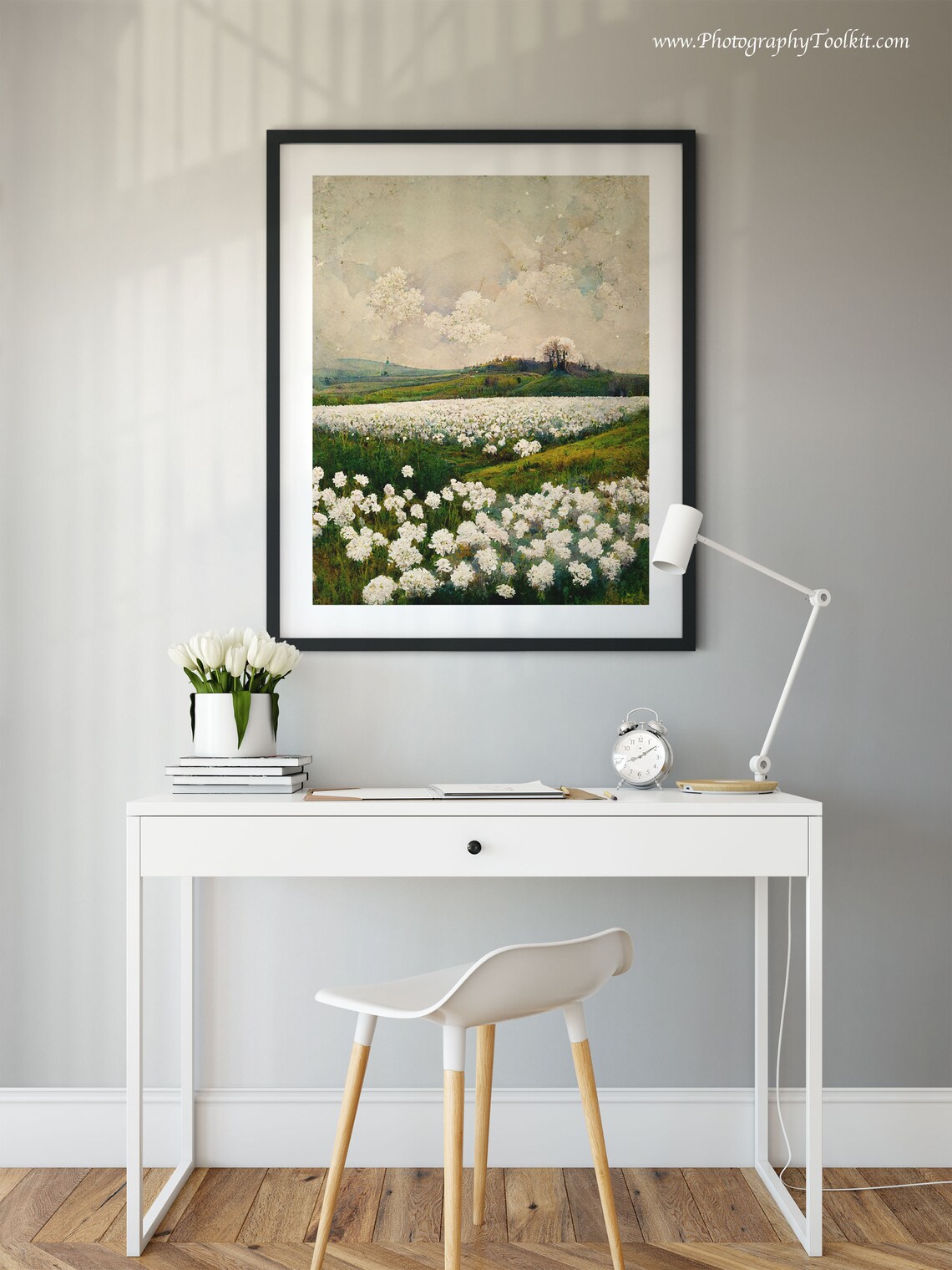 Spring Meadow Landscape, Vintage Art Print - Image 2