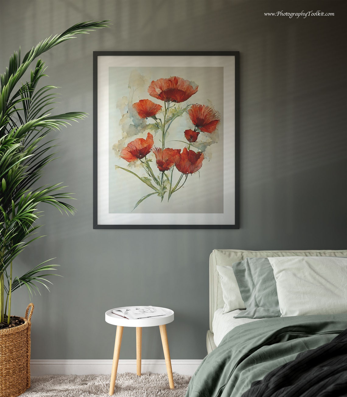 Red Poppies Print Poppy Flowers Art Poppies Watercolor Abstract Poppy Poppy Wall Art Farmhouse Wall Decor Poppy Painting Red Flowers - Image 3