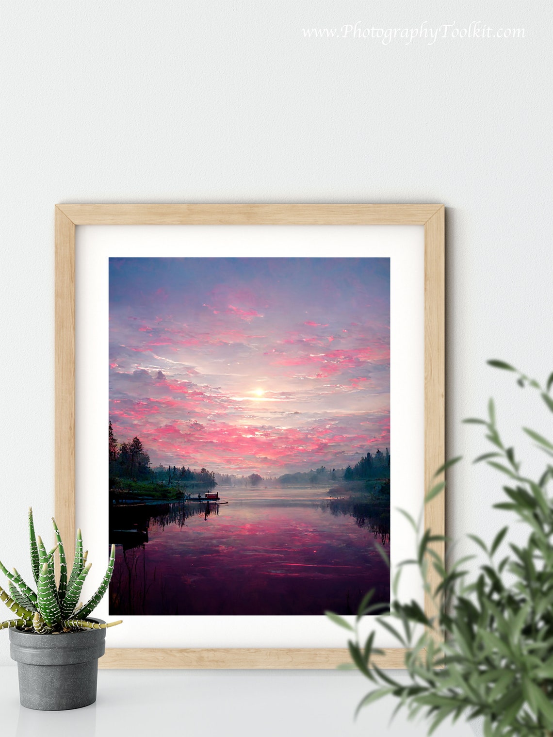 Shore Line Print Lake District Print Vintage Lake Print Nature Landscape National Park Print Travel Print Lake House Painting - Image 5