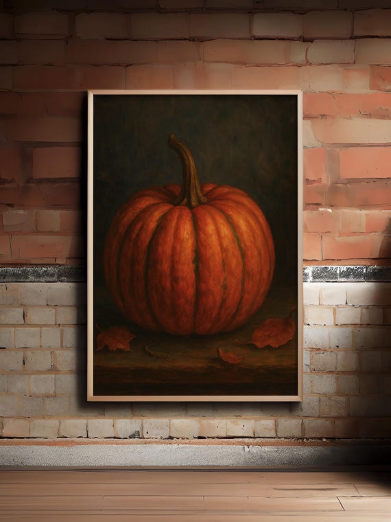 Orange Pumpkin Harvest Decor Rustic Autumn Halloween Accent