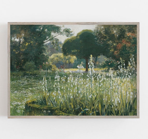 Summer Flowers, Vintage French Country Art Print