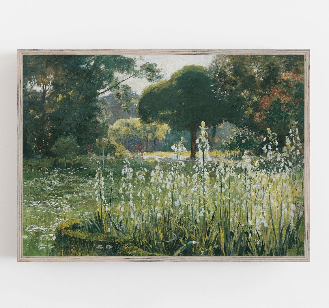 Summer Flowers, Vintage French Country Art Print