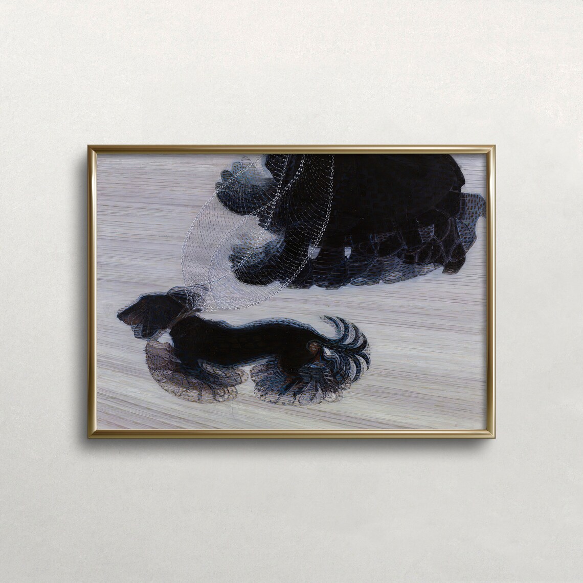Dynamism of Dog, Vintage Minimalist Dog Art Print