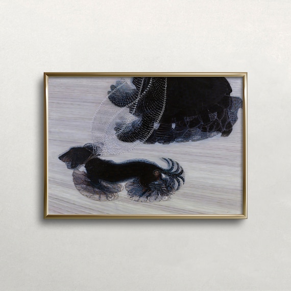 Dynamism of Dog, Vintage Minimalist Dog Art Print