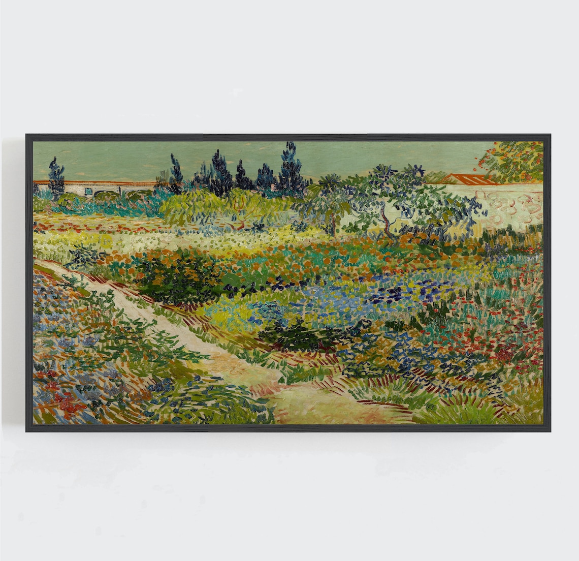 Van Gogh Garden at Arles Flowering Orchard Impressionist Landscape Poster