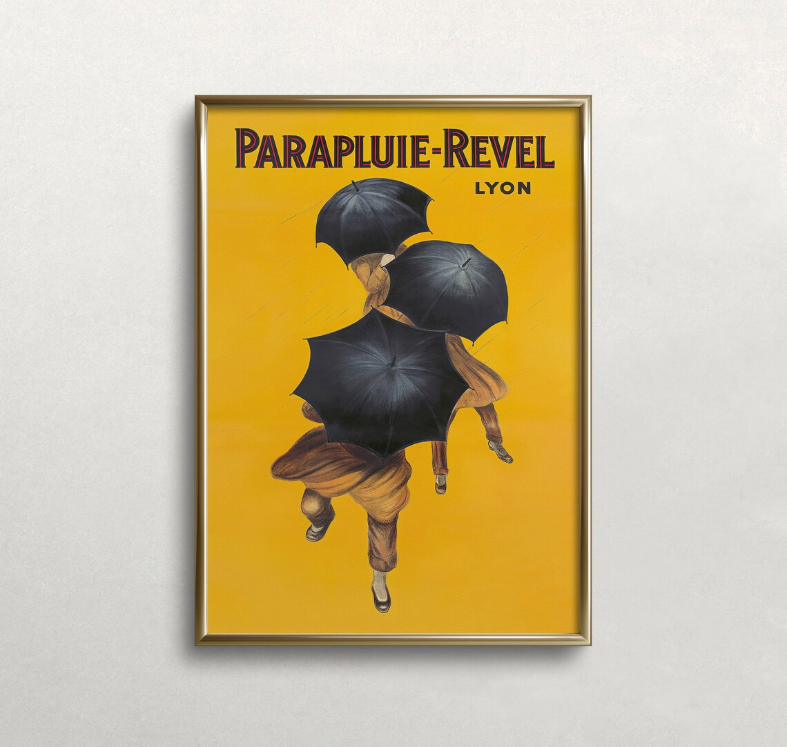 Three Umbrellas, Leonetto Cappiello Vintage Poster