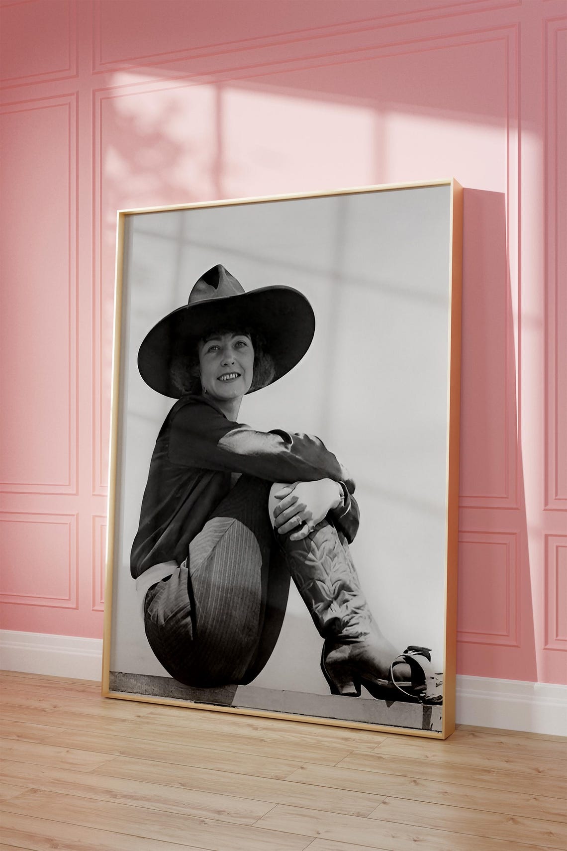 Cowgirl Wall Art Black And White Art Vintage Wall Art Western Aesthetic Old Photo Woman Portrait Wall Art - Image 2