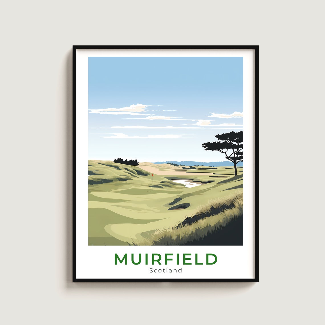 Muirfield Scotland Links Golf Course Rolling Fairways Poster