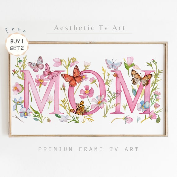 Mothers Day Frame Tv Art Pink Floral Mothers Day Art Happy Mothers Day Tv Screensaver For Frame