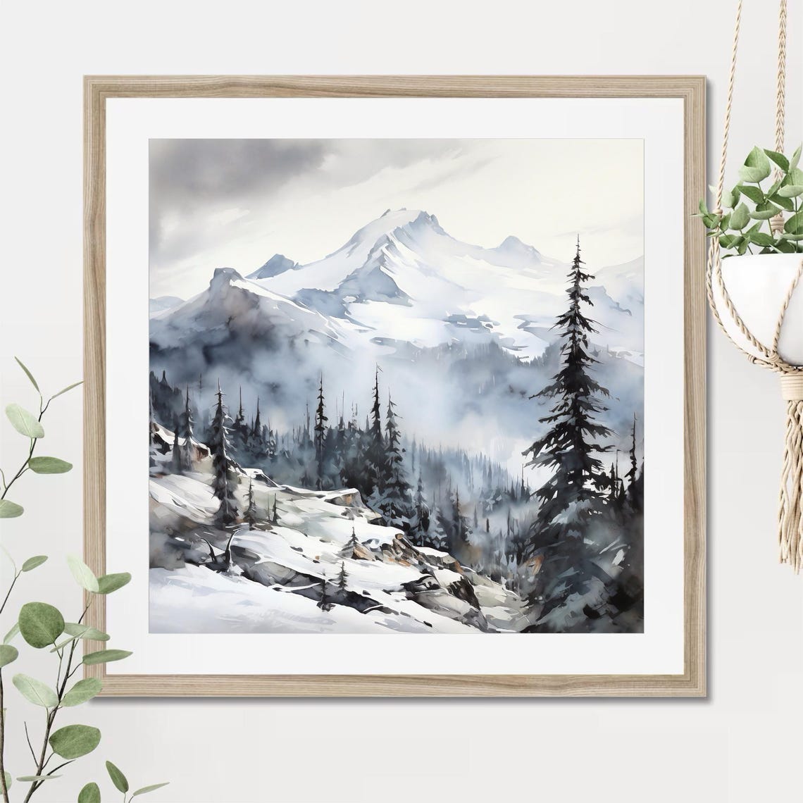 North Cascades National Park Print North Cascades Wall Art North Cascades Poster North Cascades Watercolor Painting Washington Usa - Image 4