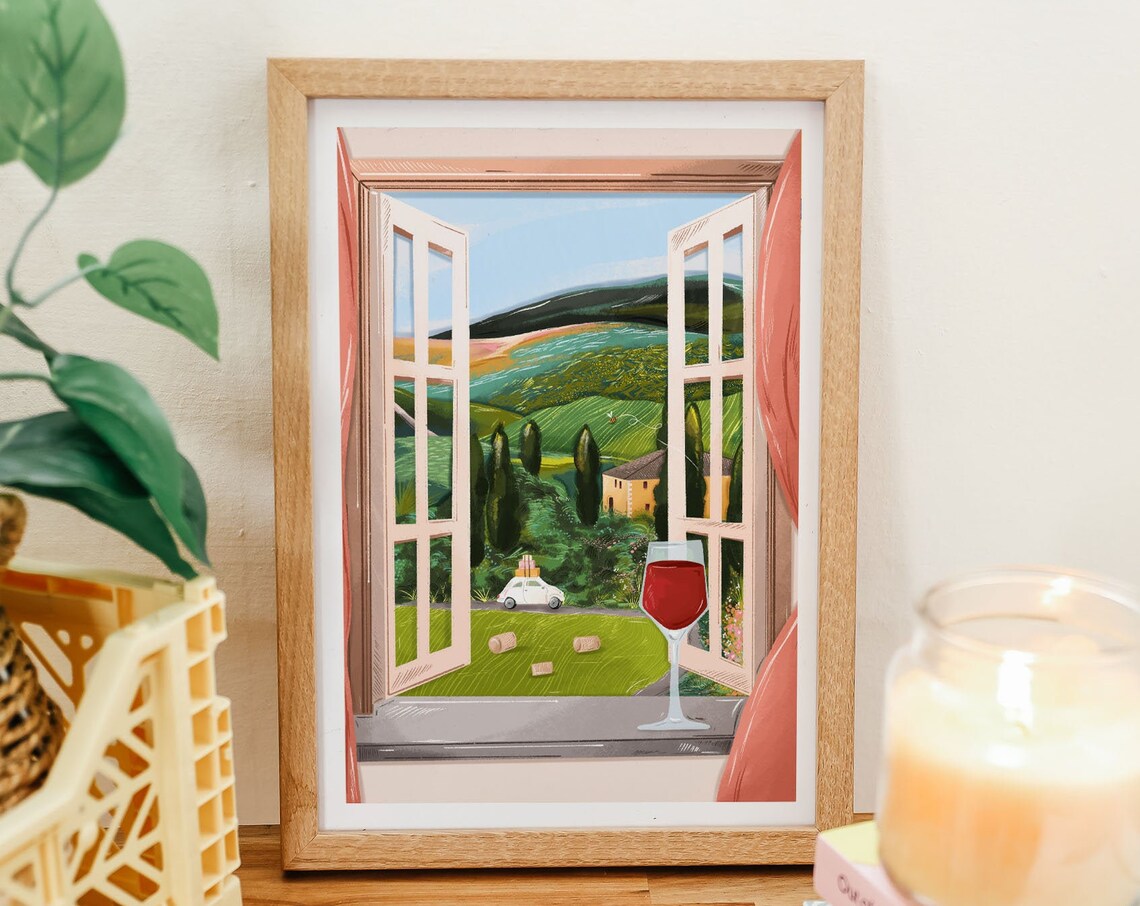 Tuscany Italy Travel Poster, Place-Inspired Art Print - Image 2