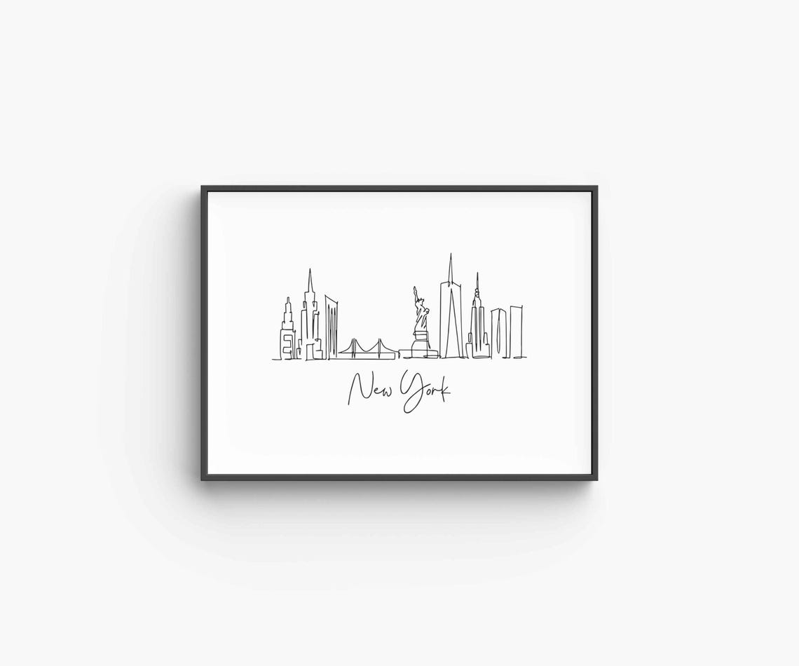 New York Line Art Minimalist NYC City Print - Image 6