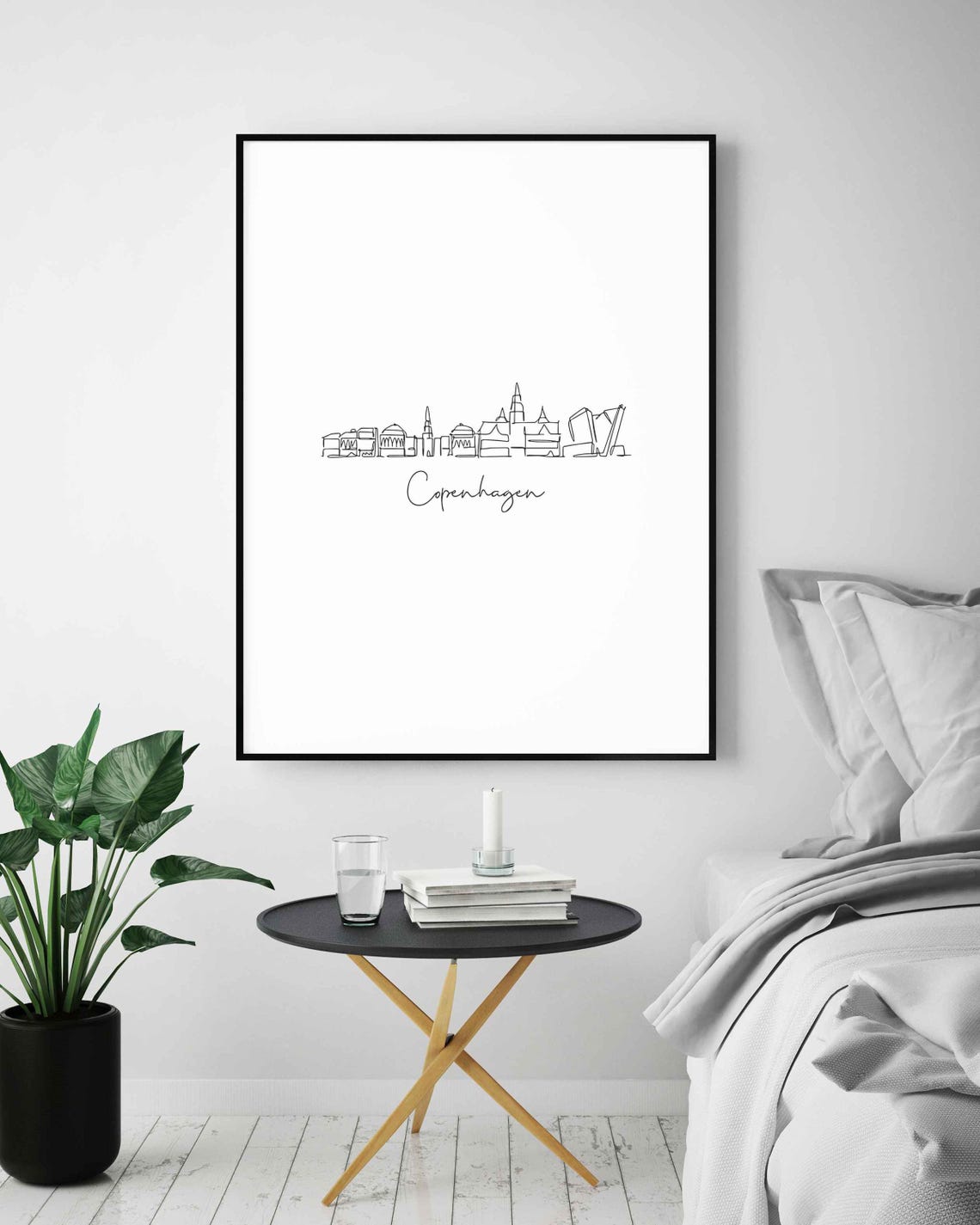 Copenhagen Line Art Minimalist Travel Poster - Image 2