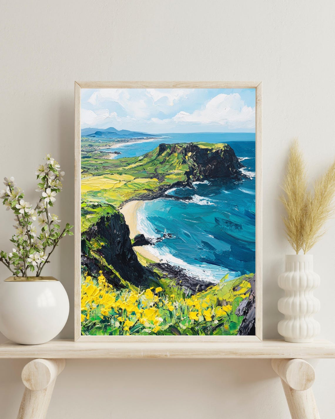 Jeju Island South Korea Travel Poster, Nature Art