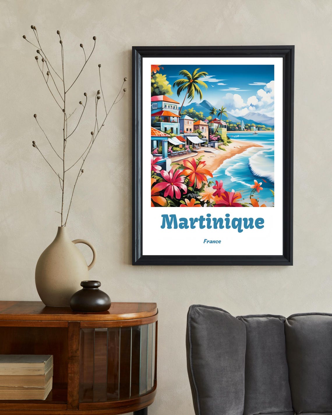 Martinique Travel Poster, Caribbean Home Decor - Image 2