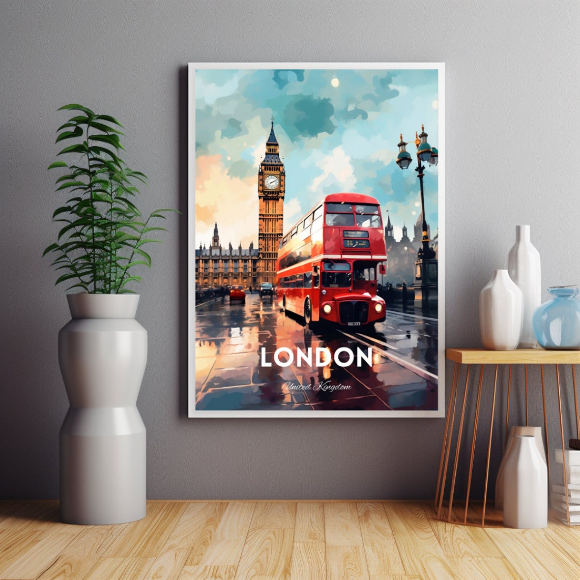 London Travel Poster, Tower Bridge Wedding Gift