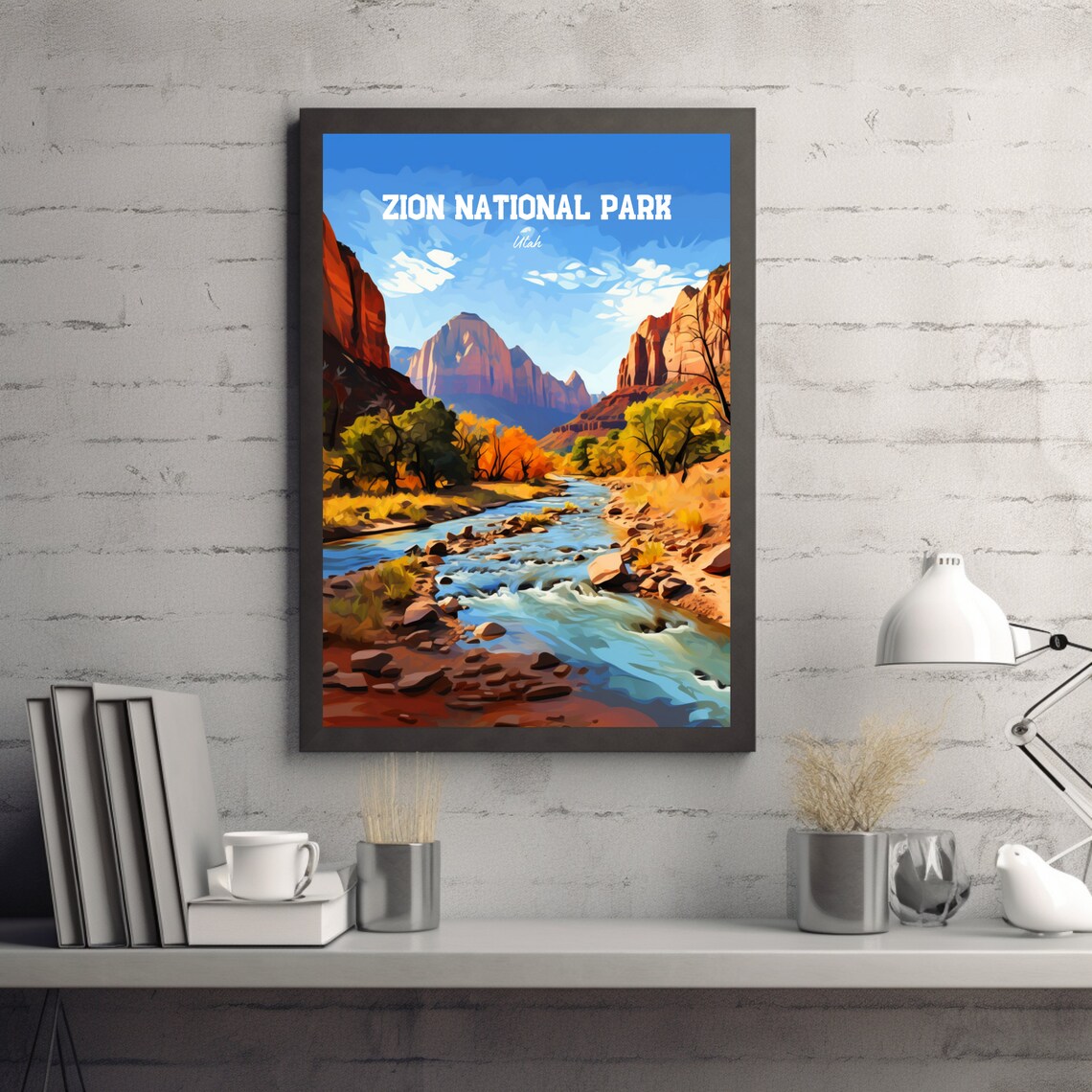 Zion National Park Utah Poster, National Parks Art - Image 2