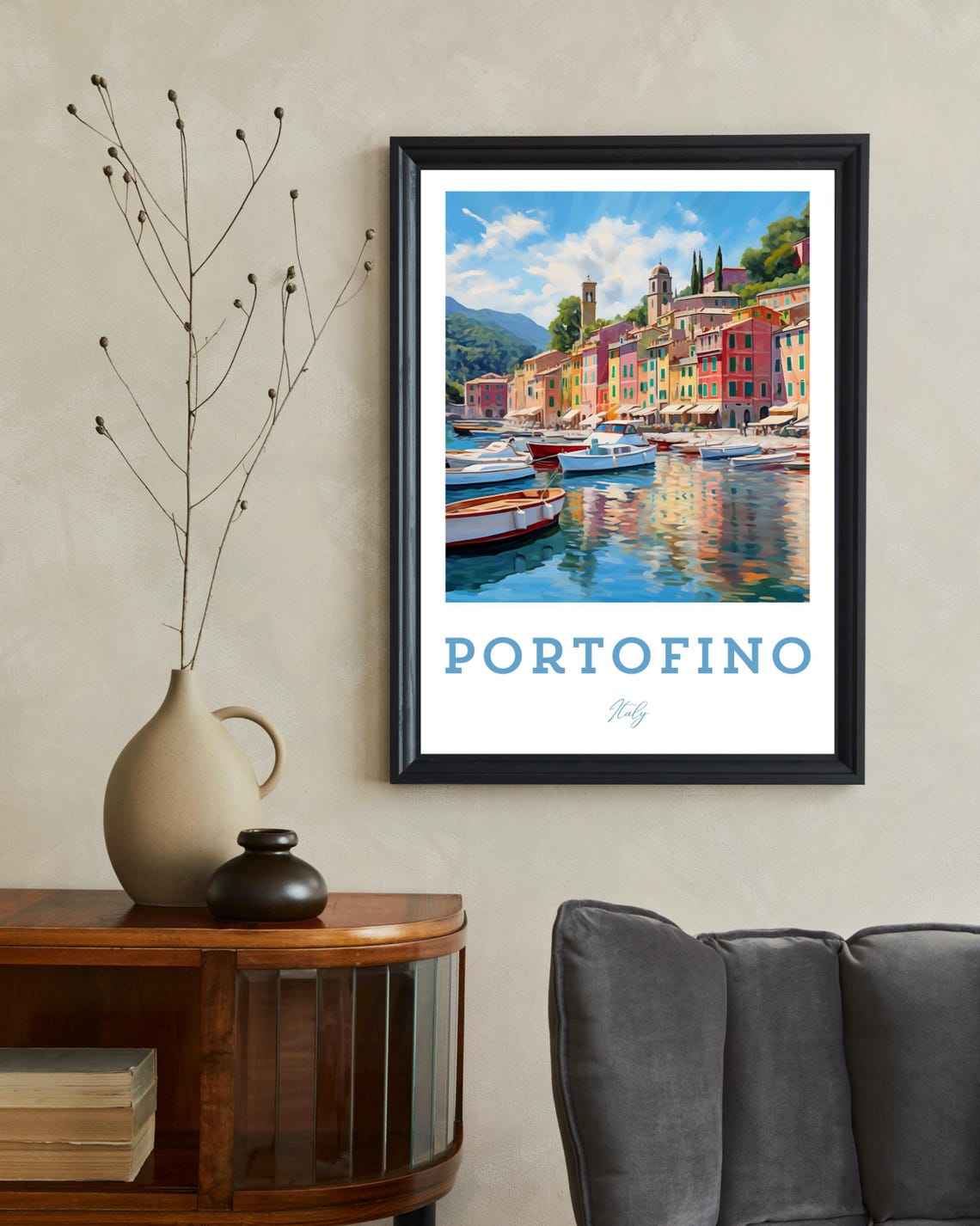 Portofino Italian Travel Art, Birthday Wedding Gift - Image 2