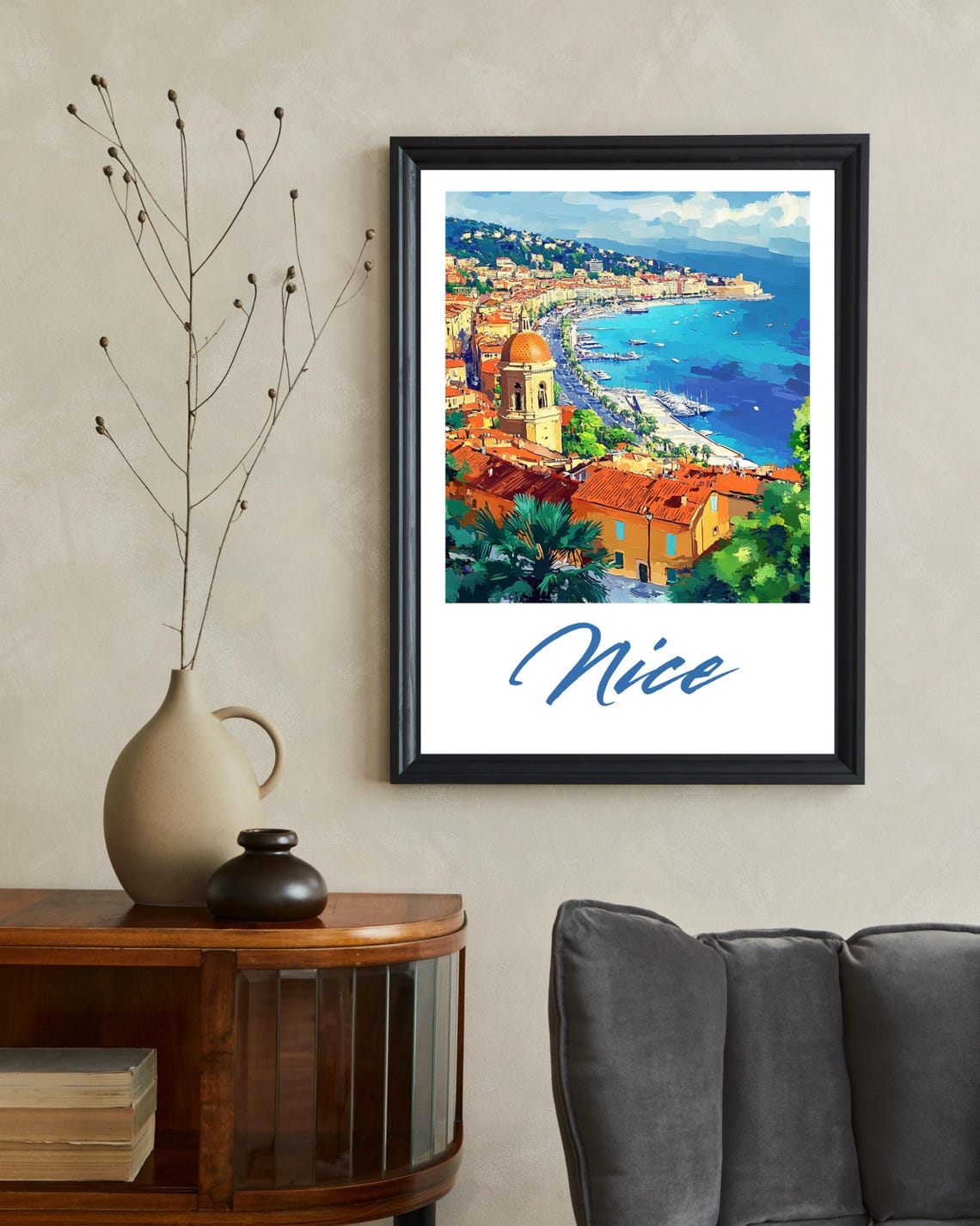 Nice France Travel Poster, French Riviera Art - Image 2