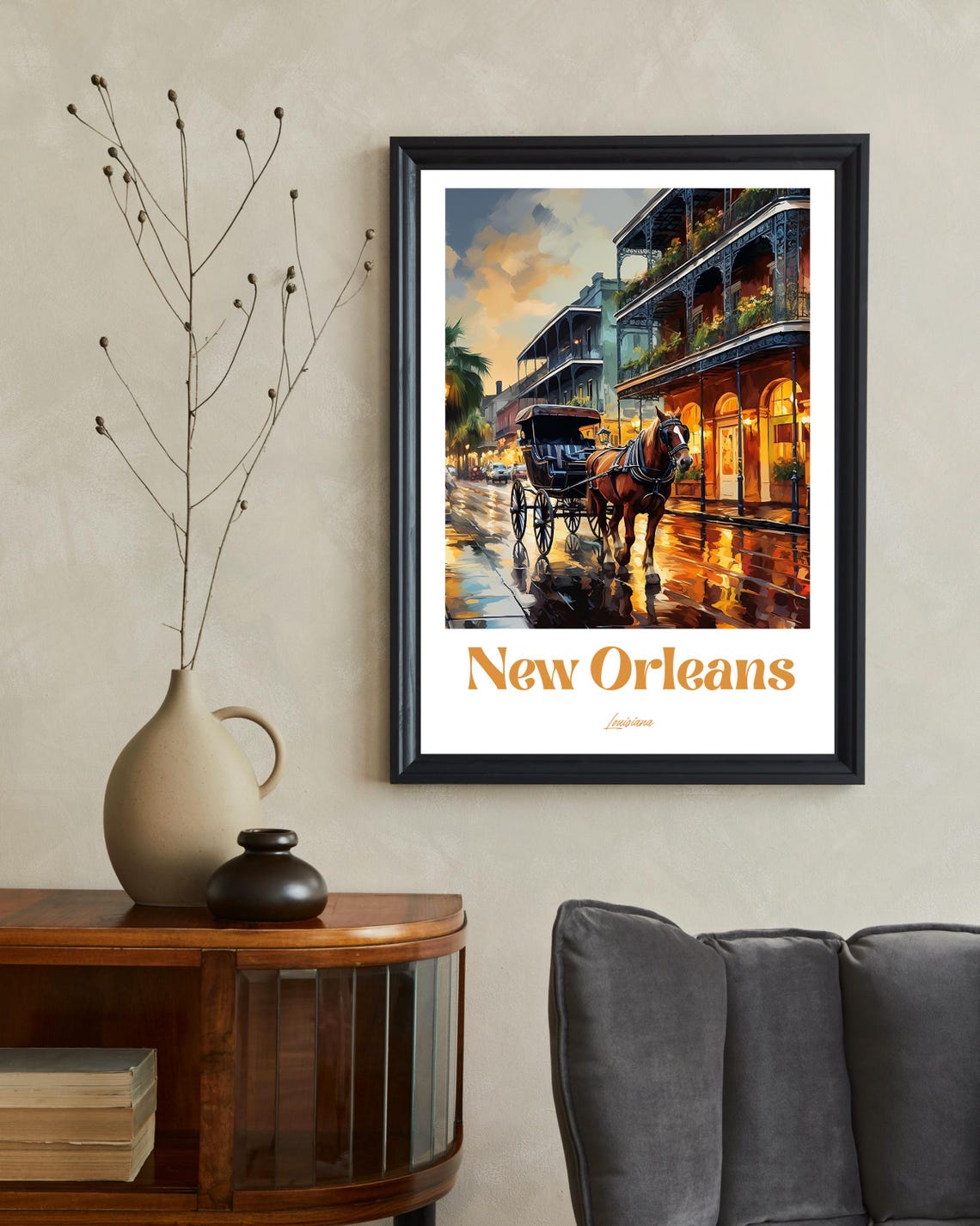 New Orleans Poster, French Quarter Christmas Gift - Image 2