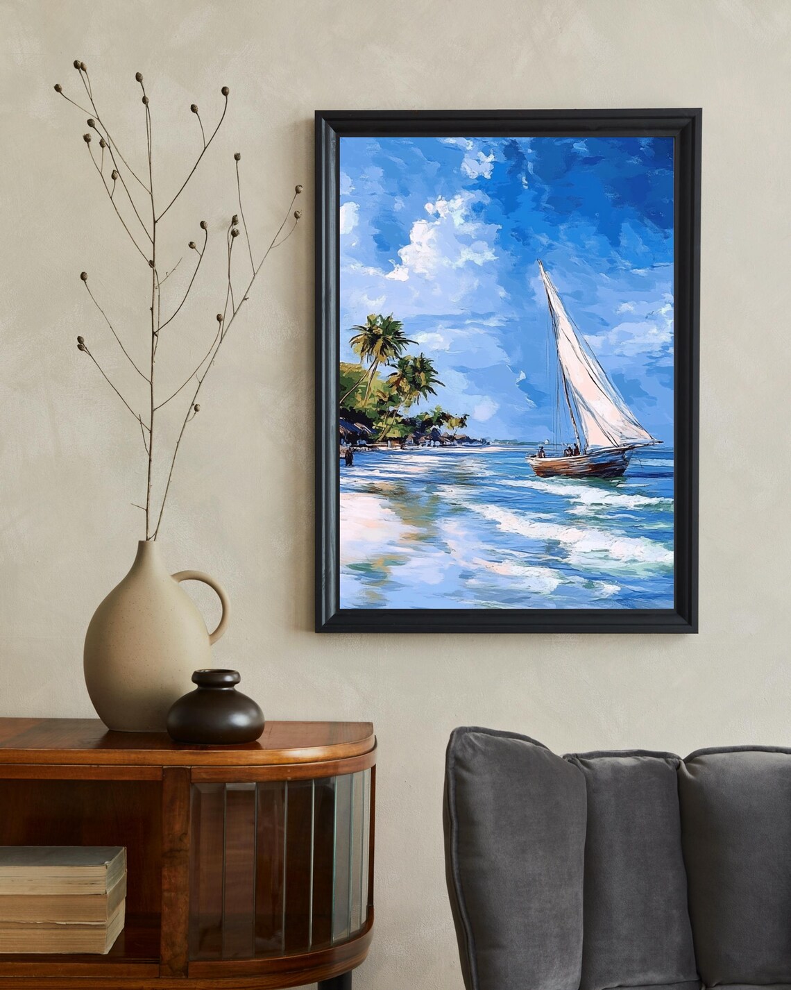 Zanzibar Travel Poster, Ocean Decor Gift for Sailors - Image 2