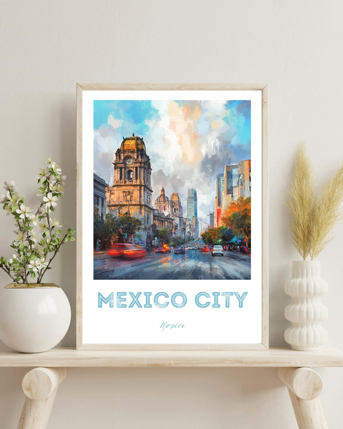 Mexico City Travel Poster, Christmas Gift