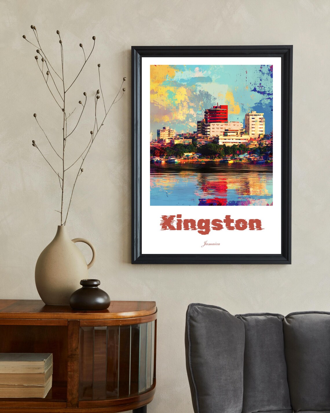 Kingston Jamaica Travel Poster, Caribbean Gift - Image 2