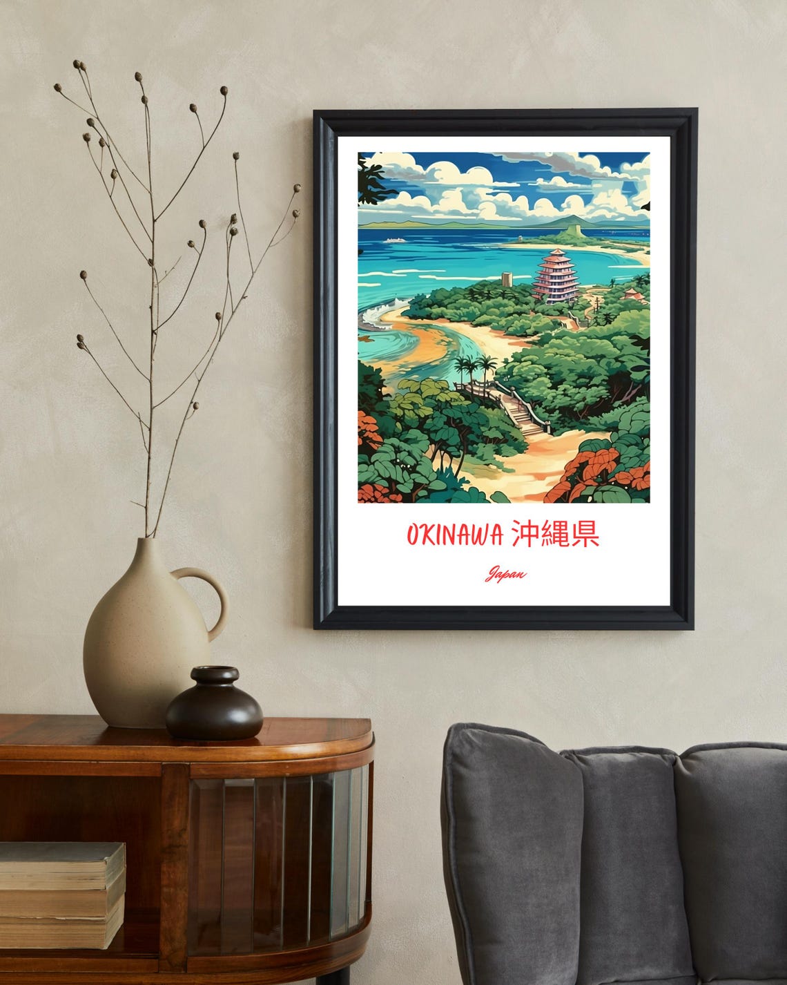 Okinawa Poster Okinawa Print Japan Art Okinawa Island Print Okinawa Wall Art Okinawa Wall Decor Okinawa Japan Print Christmas Gift - Image 2