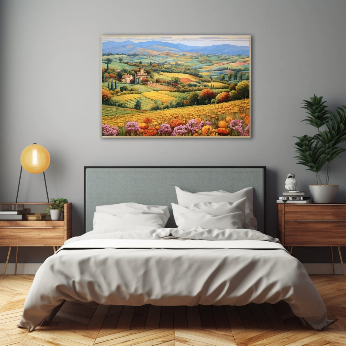 Toscana Italy Travel Poster, Tuscany Traditional - Image 2