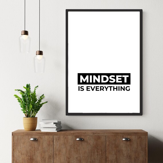 Motivational Quote Print Mindset Is Everything Instant