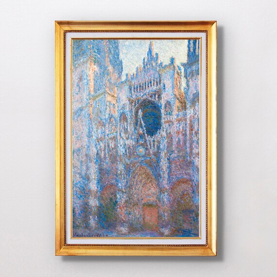 Claude Monet Rouen Cathedral Portal Morning Fog Painting Poster
