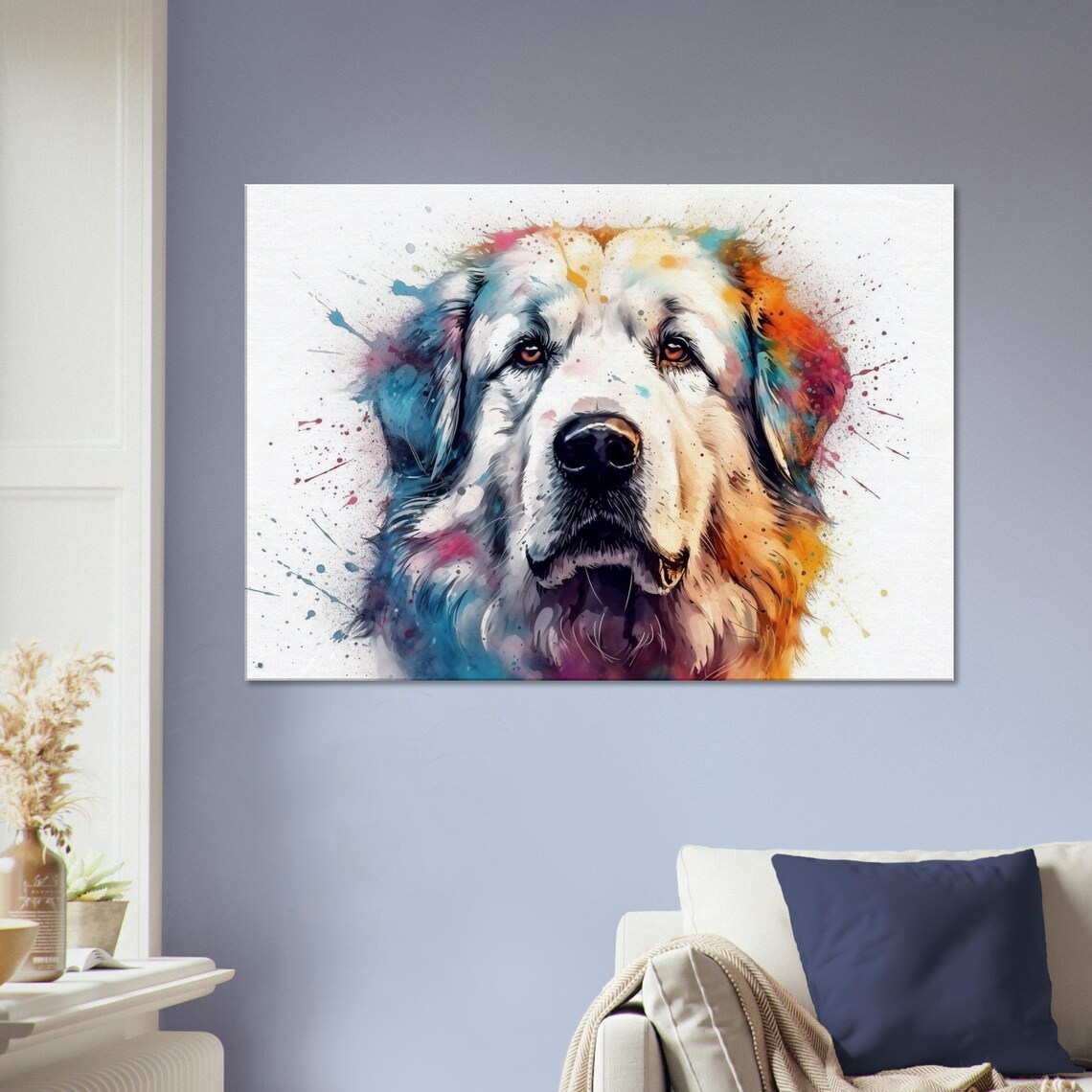 Great Pyrenees Watercolor Wall Art, Dog Lovers - Image 2