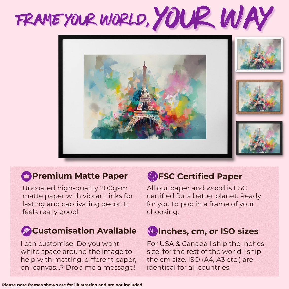 Soft Pastel Eiffel Tower Delicate White Watercolor Paris Poster - Image 2