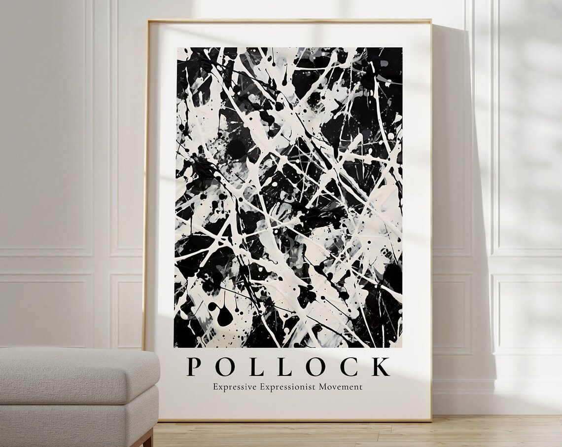 Jackson Pollock Modern Abstract Wall Art Poster