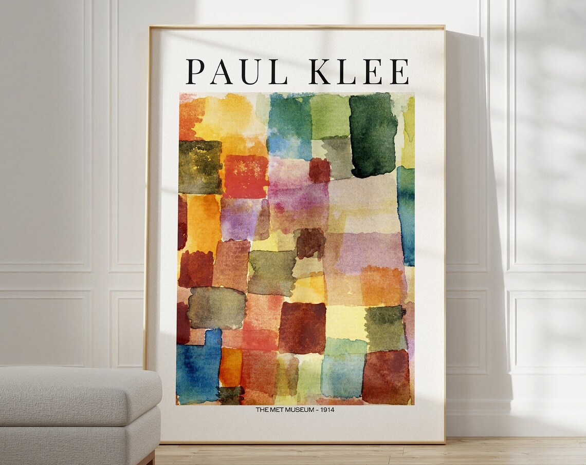 Paul Klee Exhibition Poster, Abstract Museum Print