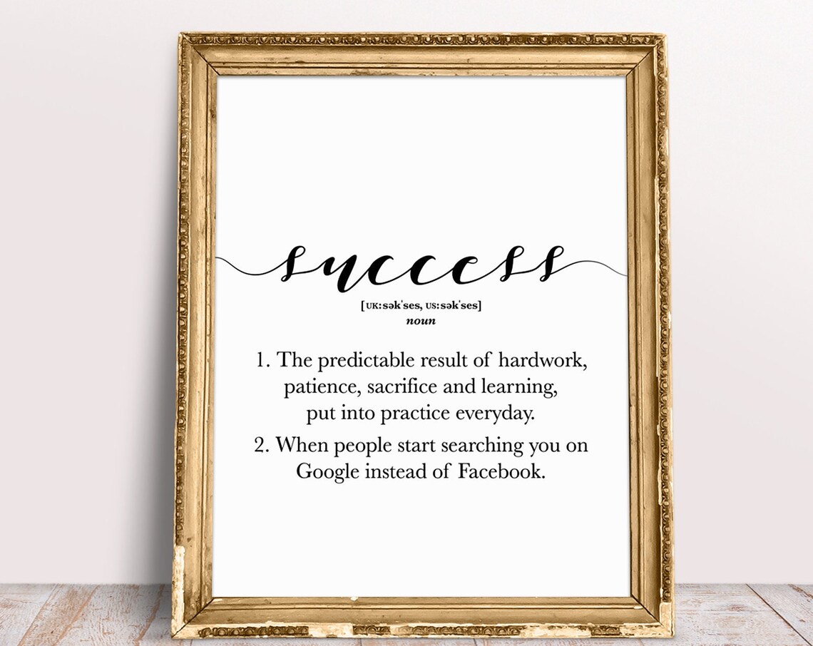Success Definition Quote Art Print, Typography Decor - Image 2