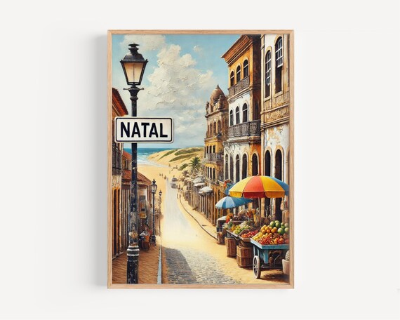 South Brazil Natal Wall Art Print Travel Poster Home Decor Unique Gift Or Housewarming Piece