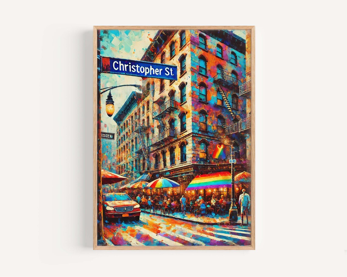 Christopher Street Manhattan NYC Travel Poster, New York