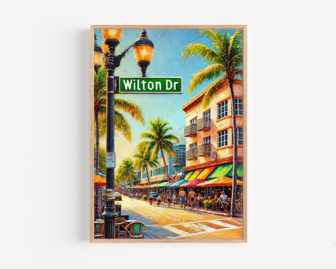 Wilton Manors Florida Personalized City Travel Poster