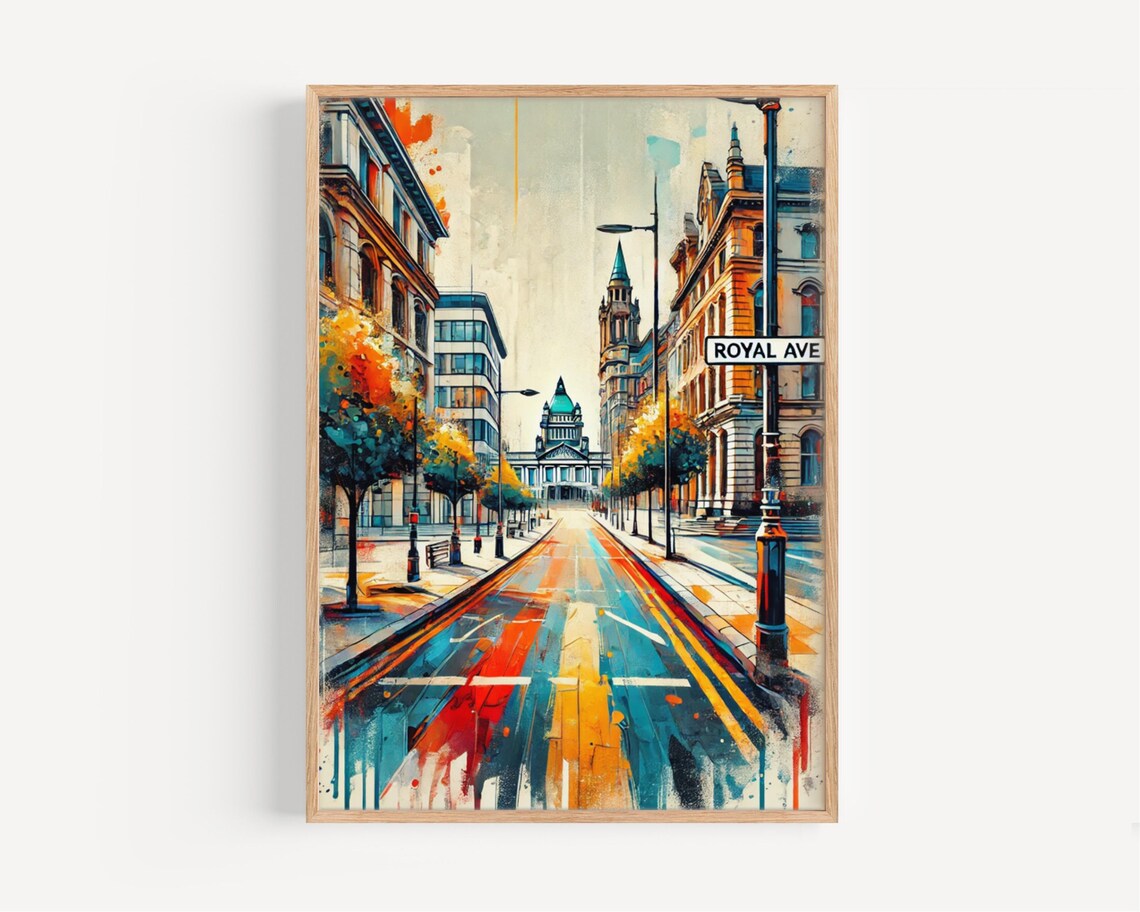 Royal Avenue Northern Ireland Travel Poster