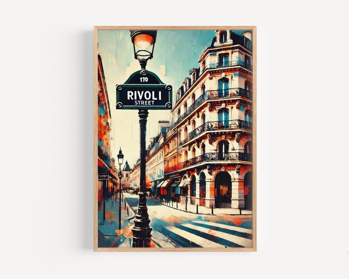 170 Rivoli Street Paris Impressionist Corner Scene Art Poster
