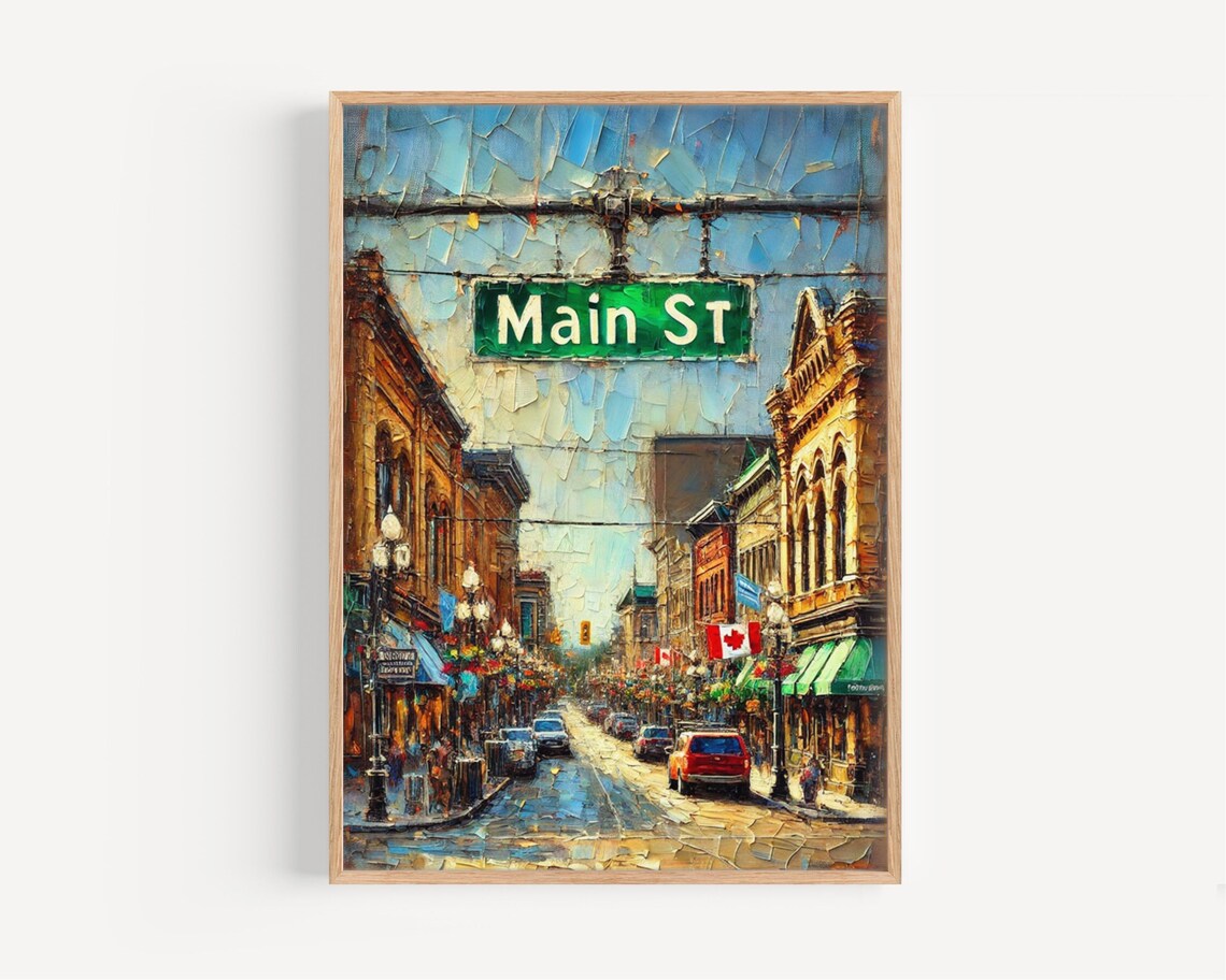 Vancouver Main Street Canada Travel Poster