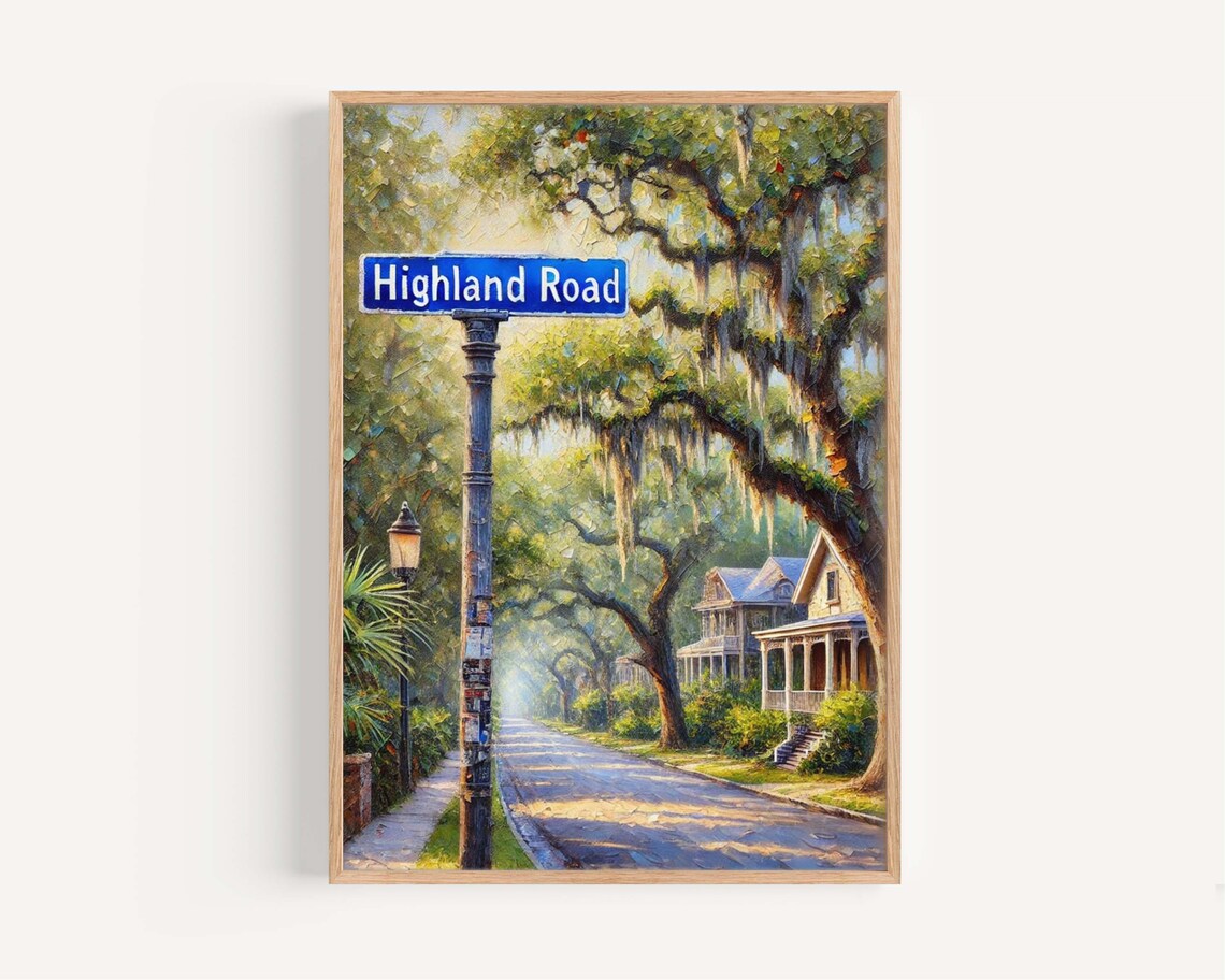 Highland Road, Baton Rouge Louisiana Street Art Print