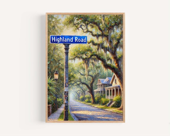 Highland Road, Baton Rouge Louisiana Street Art Print