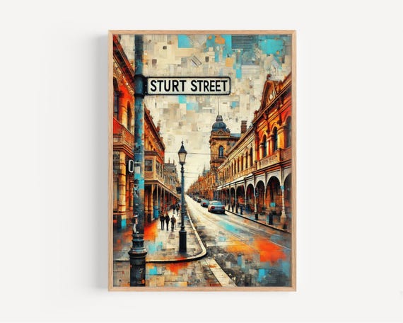 Sturt Street Wall Art Print Ballarat Travel Poster Australia Home Decor Housewarming Gift Scenic St Artwork