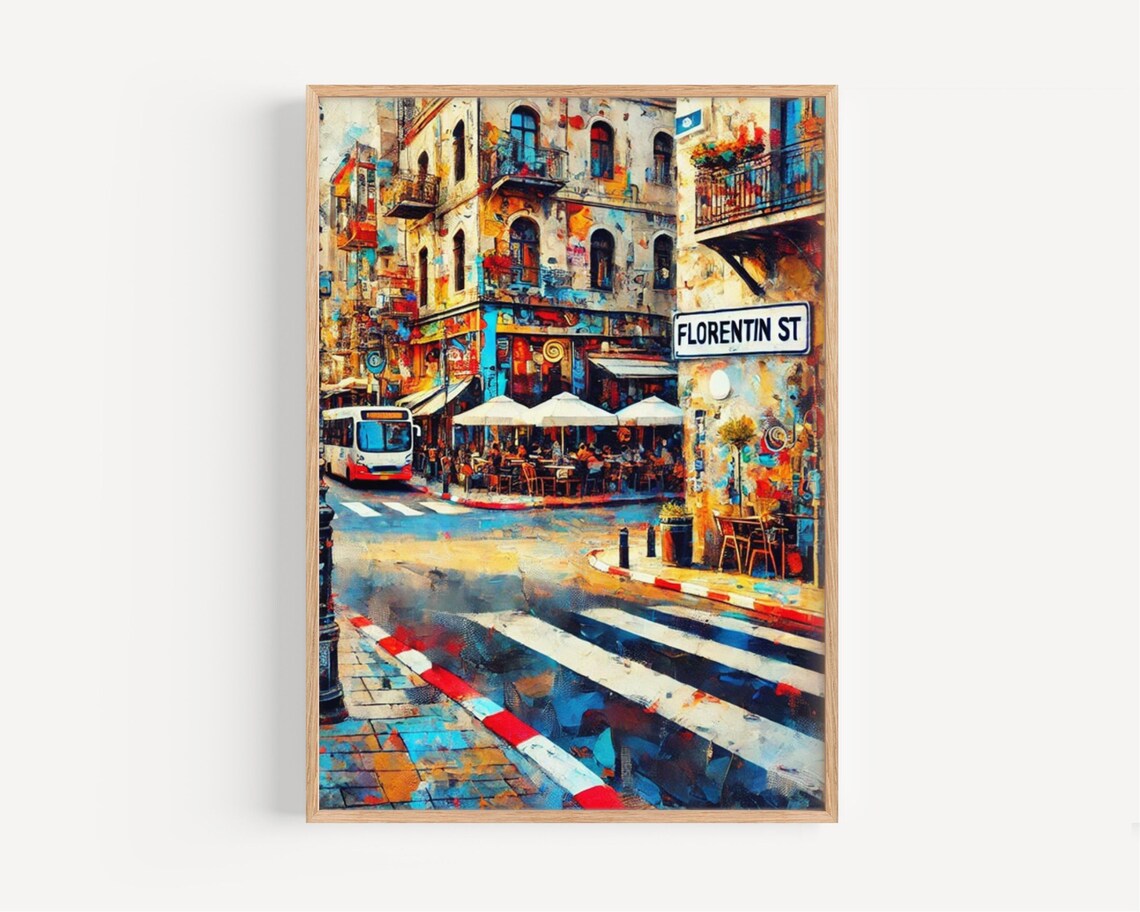 Florentin Street, Tel Aviv Travel Poster
