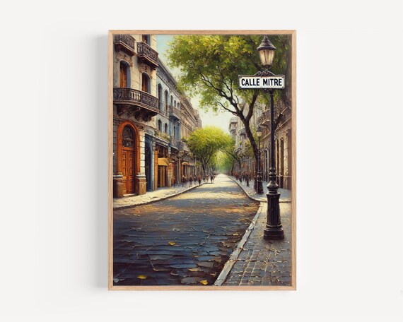 Argentina Calle Mitre Wall Art Print Travel Poster South Home Decor Gift Housewarming