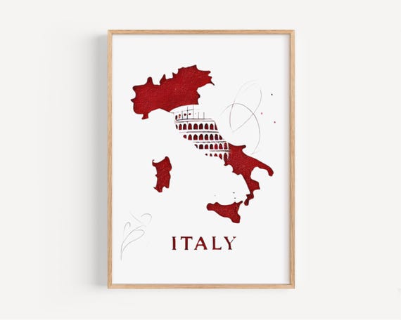 Colosseum Wall Art Print Italian Travel Decor Italy Gift Historic Rome Illustration Home Housewarming Artwork Unique Poster