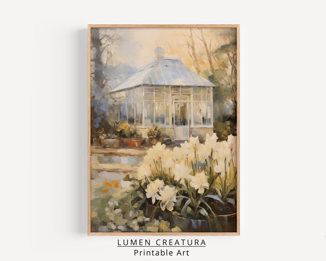 Spring Flower Painting, Cottagecore Farmhouse Decor - Image 3