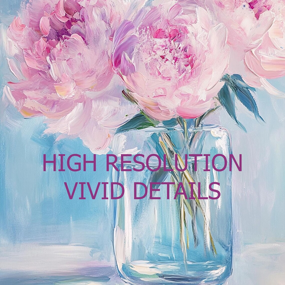 Spring Peonies Painting, Muted Vintage Botanical Art - Image 4